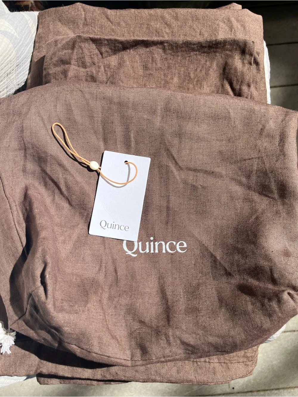 QUINCE NWOT European Linen Duvet Cover Set Twin Espresso Chocolate